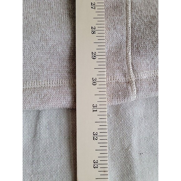 Woolrich Mens 2XL 1/4 Zip Pullover Cream Beige Pocket Logo Casual Solid Dad - Picture 15 of 15